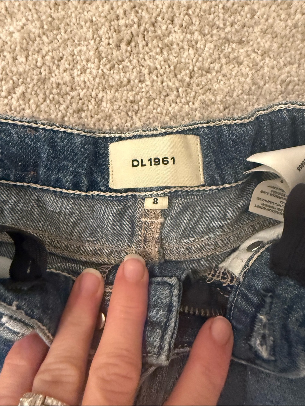 DL1961 Kids High-Rise Jeans in Medium Blue Wash